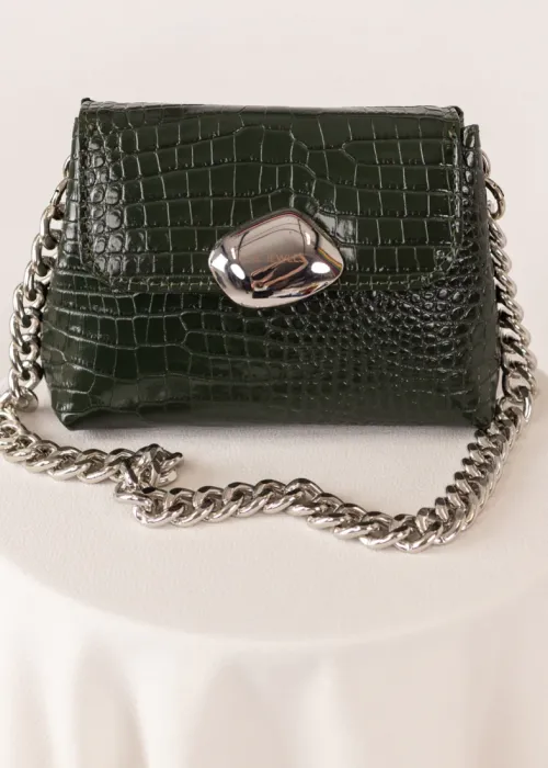 Clic Jewels Maya MiniBag Dark Green Croco